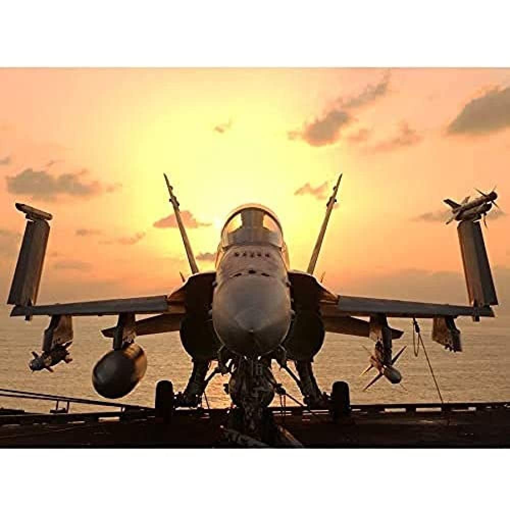 Military USA USAF FA-18 Fighter Jet Weapons Ready Photo Art Print Canvas Premium Wall Decor Poster Mural