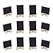 eBoot 12 Pack Mini Rectangle Chalkboards with Support Easel for Message Board Signs, Weddings and Parties