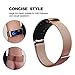Gear Fit2 Band - V-Moro Rose Gold Milanese Loop Mesh Stainless Steel Metal Bracelet Strap with Strong Magnet for Samsung Gear Fit2 Smartwatch 5.3