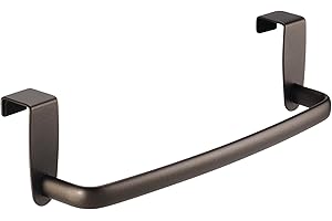 iDesign Axis Over-The-Cabinet Kitchen Dish Towel Bar Holder - 9", Bronze
