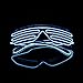 iChase Light Up Glasses ,EL Wire Fashion Neon Shutter Electroluminescent Flashing LED Sunglasses with Battery case Controller for Halloween Christmas Birthday Party Favor (Blue)