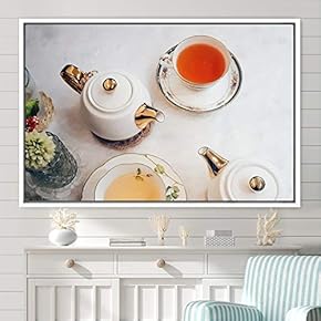 signwin Framed Canvas Wall Art Cup of Tea...
