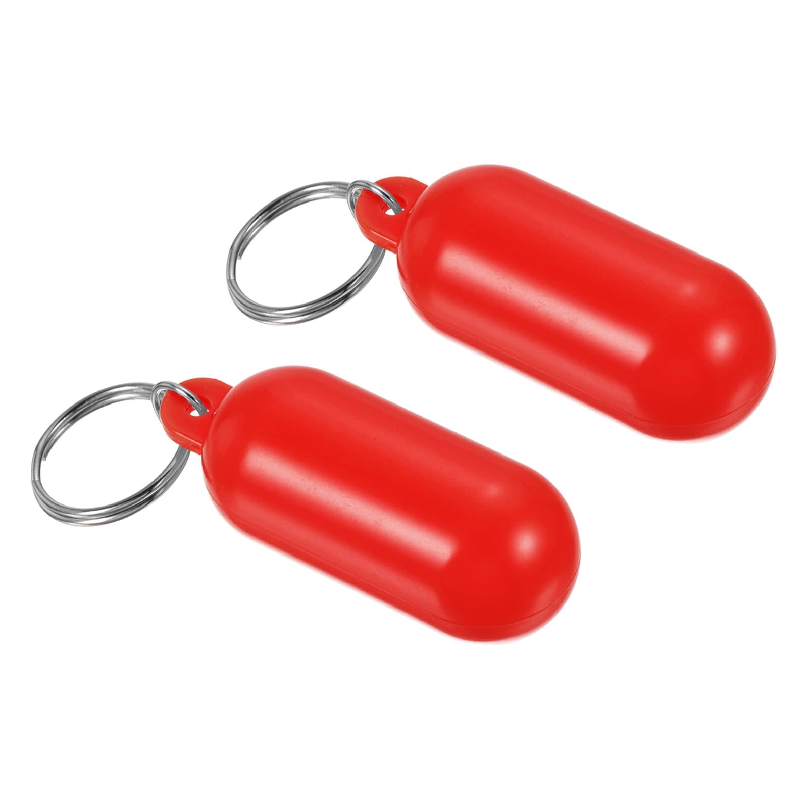 PATIKIL Floating Keychain, 2 Pack Plastic Key Float Surfing Fishing Marine Sailing Key Holder Buoyant Keyrings for Boating Kayaking Water Sports, Red