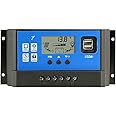 PowMr 60a Charge Controller - Solar Panel Charge Controller 12V 24V, Max 48V 1560W Input Adjustable Parameter LCD Display Current / Capacity and Timer Setting ON/Off with 5V Dual USB