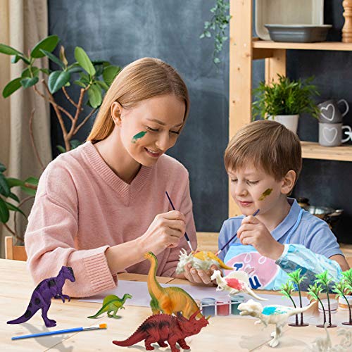 41pcs Dinosaur Painting Kit for Kids Crafts and Arts Set Painting Kit Decorate Your Own Dinosaur Figurines DIY Dinosaur Arts Crafts 3D Painting Dinosaurs Toys for Kids Boys Girls Age3 4 5 6 7Years Old