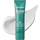 JMsolution Marine Luminous Pearl Sunscreen SPF50 Broad Spectrum UV Protection, Moisturizing & Lightweight, No White Cast, 1.69 fl oz