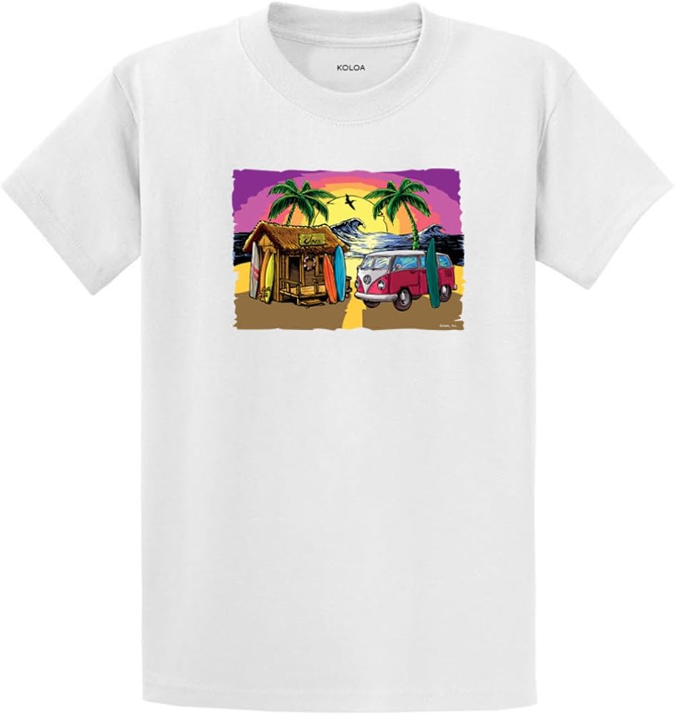 Koloa Surf Custom Graphic Heavyweight Cotton T-Shirts in Regular, Big and Tall