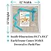 Tasse Verre 12x12 White Display Shadow Box (2-Pack) Frame w/Linen Background and 16 Stick Pins - Ready to Hang Shadowbox Picture Frame - Box Display Baby Memorabilia Wedding