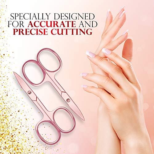 Titania Germany Cuticle Scissors Rose Gold - Sharp & Premium Quality Cuticle Remover For Clean Trimming - For Daily Hygiene & Beauty Needs - Thumbnail 6
