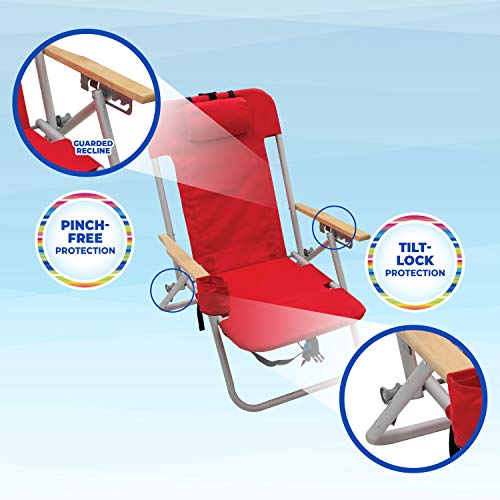 RIO Gear Beach 4Position Deluxe Aluminum Backpack Chair with Large