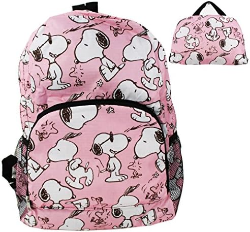 ZIVO TM Lightweight Backpack. Water Resistant Collapsible Rucksack for Travel and Sports. Foldable Backpack for Adults, Women, Teens and Children (Snoppy Pink)