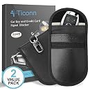 thumbnail interactive-video image 1 of 2-Pack Faraday Bag For Key Fob - RFID Signal Blocker - Carbon Fiber Pattern - 360° Protection 1 of 6
