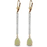 Galaxy Gold GG 14k Solid Gold Earrings with Diamonds and Opals