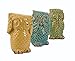 Imax 69230-3 Wise Owls – Set of 3 Ceramic Statuaries, Handcrafted Decor Accessories, Vintage-Inspired Showpieces. Home Decor