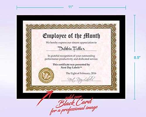 67/65 lb. (176/190 gsm) Cover Card Stock, 50 Sheets per Pack, Great for Awards, Diplomas, School Projects, Mounting Invitations, Arts N Crafts, DIY Projects, and Much More (8-1/2"x11, Eclipse Black)