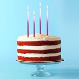 URAQT Birthday Candles 24 Pcs Metallic Tall Candles with Holders 5.1 in White view 6