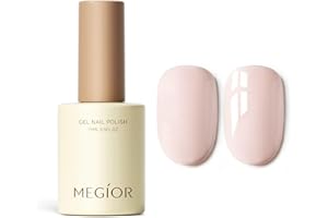 MEGIOR Ballet Slippers Gel Nail Polish 15ML Ballet Pink Color Soak Off UV LED Long-Wear Light Pink Spring Gel Polish Salon Nail Manicure for Women Girls Home DIY