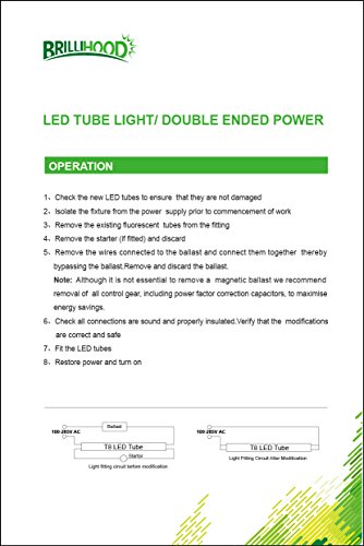 8ft LED Light Bulb, 40W T8 T10 T12 Fluorescent Tube Replacement, 4500LM, 6000K Bright White, Single Pin FA8 Base, Frosted Cover for Workshop, Warehouse, Garage (10-Pack)