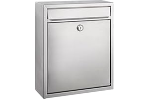 Modern Wall Mounted Locking Small Architectural Mailbox from Bailey Boxes - 12.25" H x 10.25" W x 3.5" D - The Murphy