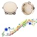 Andoer 6/8/10 inch Hand Held Tambourine Drum Bell Birch Metal Jingles Percussion Musical Educational Toy Instrument for KTV Party Kids Games (6 inch)