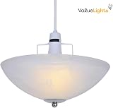 MiniSun Traditional Alabaster Glass Uplighter Shade with Silver Gimble 33.6cm view 5