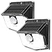 LITOM Solar Lights Outdoor, IP67 Waterproof Solar Powered Motion Sensor Lights 60 LEDs Wireless Solar Security Wall Lights for Front Door, Garden, Patio, Yard, Garage, Deck, Driveway 2 Pack Cold White
