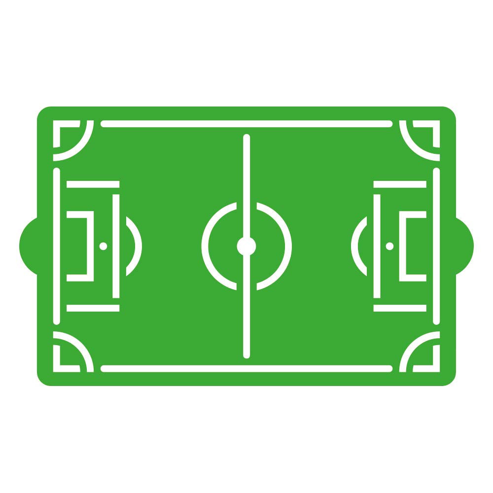 DECORA 9270972 Football Field Stencil 30 X 20 CM, Plastica