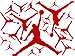 20 Assorted Red Air Jordan - Jumpman Vinyl Stickers + Bonus Nike Swoosh Stickers Logo Vinyl Decal Label Birthday Party Baby Shower Ideas iPhone & More Logo