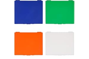 4 Pack Microscope Slide Box, 100 Place Plastic Microscope Slide Holder 8.27" Length x 6.69" Width x 1.26" Height