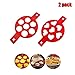 Pancake mold maker, Mini pancakes maker, 2 pack Upgrade 14 Cavity Nonstick Silicone Baking Round Mold, Silicone Egg Rings Muffin heart Pancake maker mold