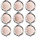9 Sets Makeup Pocket Compact Mirror, 1 Bride To Be Makeup Mirror 8 Bride Tribe Mirrors Wedding Bridesmaid Gifts-Double Magnifying Mirror For Bridal Party,Champagne Diamond Cutting Style Pocket Mirror