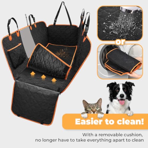KYG Car Dog Protection with Extra Removable Cover, Waterproof Cover for Car Dog with Mesh Window, Non-Slip and Scratch-Resistant, Easy to Clean