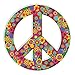 Peace Sign Sticker Flowers Colorful Hippie Decal by Megan J Designs™ - Laptop Window Car Vinyl Sticker