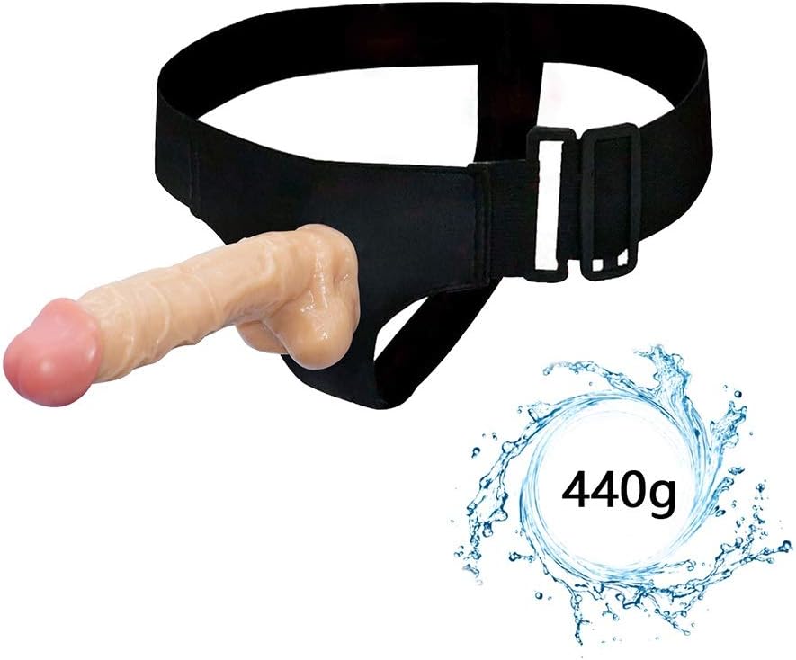Adjustable Shoulder Strap Perfect Size 7.48 inch Adult Hollow Silicone Hollow Fit Suitable Pennis Adjustable Belt for Woman& begainner (Color : Natural)