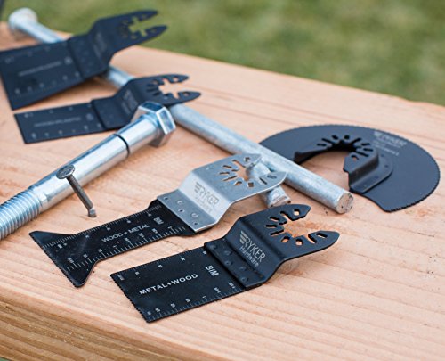 Quick Release Oscillating Saw Blades: Carbide Metal Blade Universal Fit Multitool Blade for Fein Multimaster, Dewalt, Dremel MM45, Porter Cable, Rockwell, Ridgid, Ryobi, Makita, Milwaukee, Worx