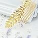 Unicra Wedding Hair Comb Handmade Gold Hair Combs Decorative Gold Leaf Bridal Hair Accessories for Brides and Bridesmaids