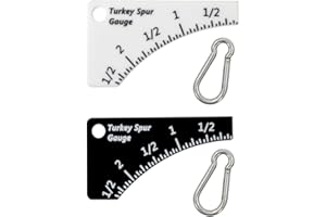 2Pcs Wild Turkey Spur Gauge With Mountaineering Buckles, Precision Hunting Tool for Accurate Spur Measurement & Age Determina