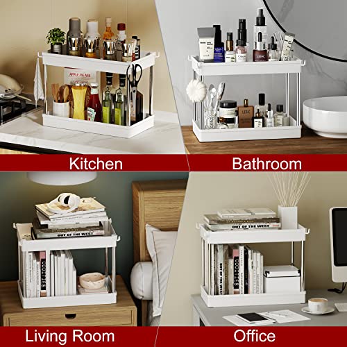 Under Sink Organizer and Storage, DUSASA 2Tier Under Bathroom Sink