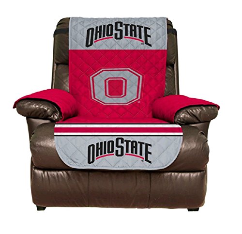 Pegasus Sports NCAA Ohio State Buckeyes Furniture Protector with Elastic Straps, Recliner, Scarlet