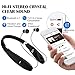 Bluetooth Headphones, Bluetooth Headset Foldable Neckband Wireless Headset with Retractable Earbuds, Bluetooth V4.1, 16 Hours Playtime, Sports Sweatproof Noise Cancelling Earphones with Mic (Black)