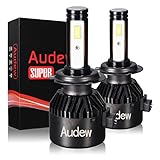 AUDEW LED Headlight Bulbs-H4/HB2/9003 All-in-one conversion kit,Super Bright COB LED Chips,72W 8000LM 6000K,Cool White