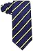 Scott Allan Classic Navy Blue Necktie | Standard Size Adult Tie | Blue and Yellow Striped Ties | Corbatas Para Hombre