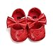 Royal Victory RVROVIC Baby Girls Shoes PU Soft Sole Bow Prewalker 0-18 Months (11cm (0-6months), Heart Red)