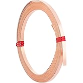 BENECREAT 19.7 Ft 32Gauge Flat Pure Copper Wire, 3mm Wide Flat Bezel Wire Tarnish Resistant Jewelry Wire for DIY Jewelry Craf