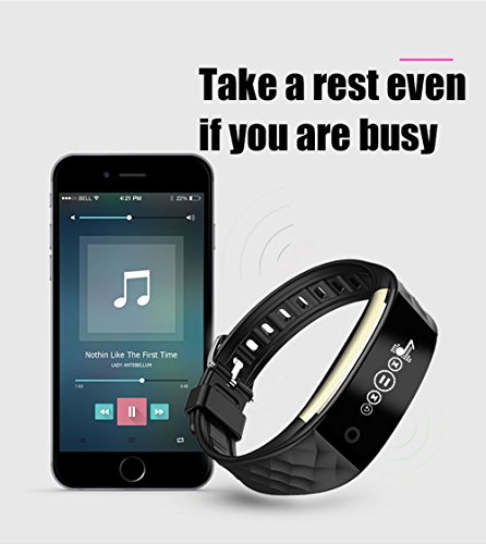 S2 Smart Watch,MeiLiio Customized Activity Tracker Sports Fitness Wristband Bracelet Heart Rate Bluetooth Waterproof Monitor for Apple iOS&Android Smart Phones Kids, Women and Men,Black - Thumbnail 7