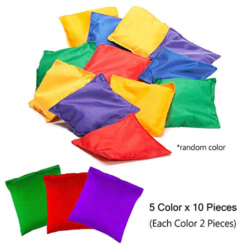 image for Aster 21PCS Bean Bags Ring Toss Game Set - Colorful Nylon Bean Bags an
