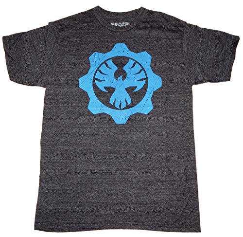 Gears of War 4 Fenix Cog Mens Charcoal Tri-Blend T-Shirt (Large)