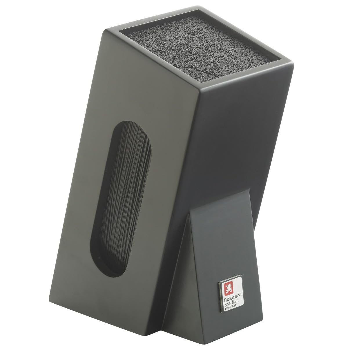 Richardson Sheffield R164HSRC58846 Knife Block with Brush Insert Unequipped Black, 15.5 x 11.5 x 26 cm
