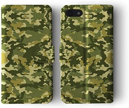 Tirita Wallet Leather Flip Phone Case Case/Cover compatible with iPhone 6 & 6s Camouflage Camo Pattern [28 - Multicam Green]