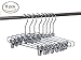 Quality Chrome Pant & Skirt Hanger Set - 8-Pack with 360-Degree Swivel Hooks - Durable, Anti-Rust Hangers for Clothes, Jeans & Trousers